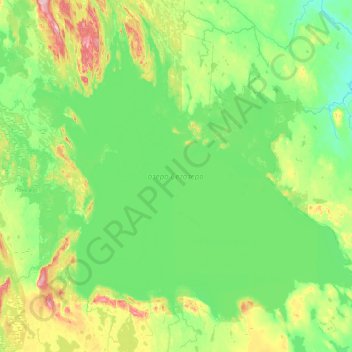 озеро Сегозеро topographic map, elevation, terrain