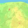 Kohtla-Järve linn topographic map, elevation, terrain