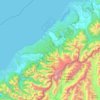 Westland Tai Poutini National Park topographic map, elevation, terrain