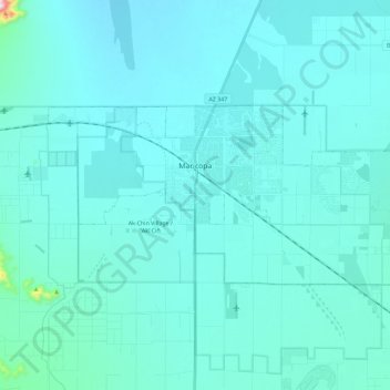 Maricopa topographic map, elevation, terrain