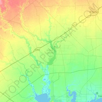 Jackson County topographic map, elevation, terrain