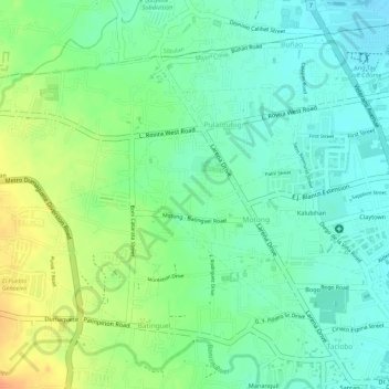 Motong topographic map, elevation, terrain