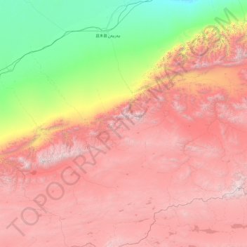 Koramlik topographic map, elevation, terrain