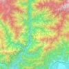 Tsirang District topographic map, elevation, terrain