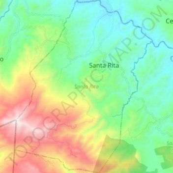 Santa Rita topographic map, elevation, terrain
