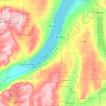 Town of Urbana topographic map - Thumbnail 