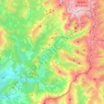 Prads-Haute-Bléone topographic map, elevation, terrain