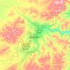 Holingol City topographic map, elevation, terrain