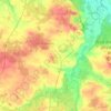gmina Burzenin topographic map, elevation, terrain