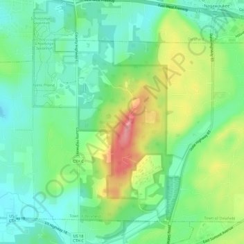 Kettle Moraine State Forest- Lapham Peak Unit topographic map, elevation, terrain