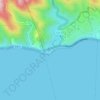 Topanga County Beach topographic map, elevation, terrain