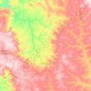 Camapuã topographic map, elevation, terrain
