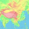 中国大陆 topographic map, elevation, terrain