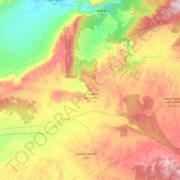 Ait Taguella topographic map, elevation, terrain