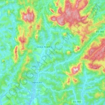 Graça Aranha topographic map, elevation, terrain