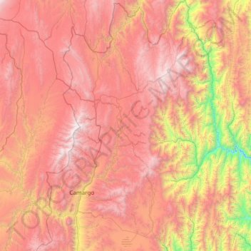 Provincia Nor Cinti topographic map, elevation, terrain