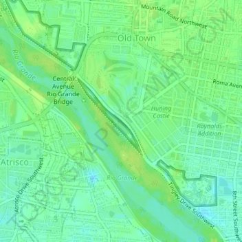 Central Pond (Tingley Beach) topographic map, elevation, terrain