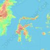 Sulawesi topographic map, elevation, terrain