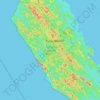 Siberut National Park topographic map, elevation, terrain