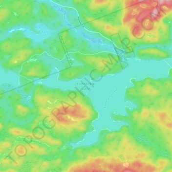 Kioshkokwi Lake topographic map, elevation, terrain