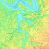 Sakura topographic map, elevation, terrain