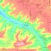Bonneville-la-Louvet topographic map, elevation, terrain