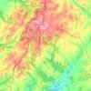 Damascus topographic map, elevation, terrain