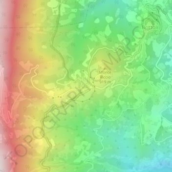 Cona topographic map, elevation, terrain