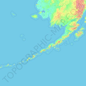 Alaska Maritime National Wildlife Refuge topographic map, elevation, terrain