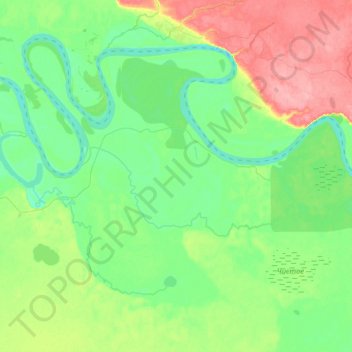 Большетебендинское сельское поселение topographic map, elevation, terrain