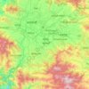 Kathmandu Valley topographic map, elevation, terrain