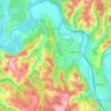 Pradines topographic map, elevation, terrain