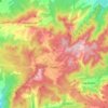 Prades topographic map, elevation, terrain
