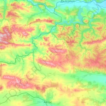 Ruen topographic map, elevation, terrain