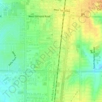 Northridge Park topographic map, elevation, terrain