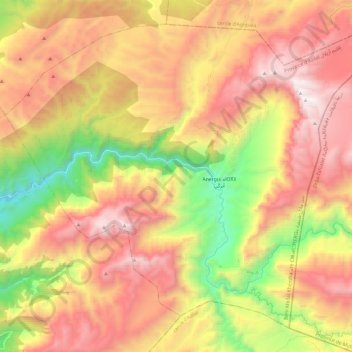 Anergui topographic map, elevation, terrain
