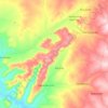 Betânia topographic map, elevation, terrain