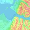 Turnagain Arm topographic map, elevation, terrain