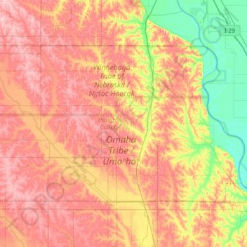 Thurston County topographic map, elevation, terrain