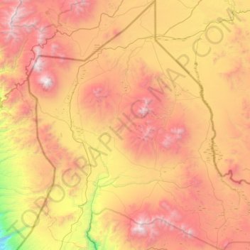 General Lagos topographic map, elevation, terrain