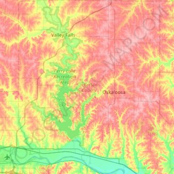 Jefferson County topographic map, elevation, terrain