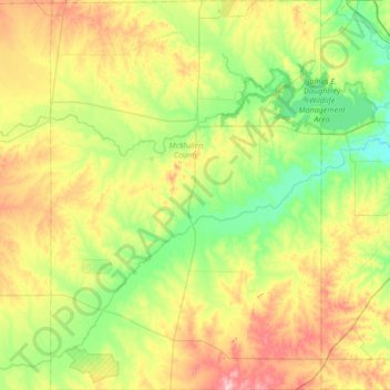 McMullen County topographic map, elevation, terrain