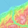 Matane topographic map, elevation, terrain