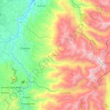 Chambo topographic map, elevation, terrain