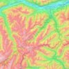 Stubaier Alpen topographic map, elevation, terrain