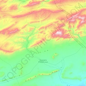 Gourrama topographic map, elevation, terrain