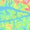 Isla Gordon topographic map, elevation, terrain