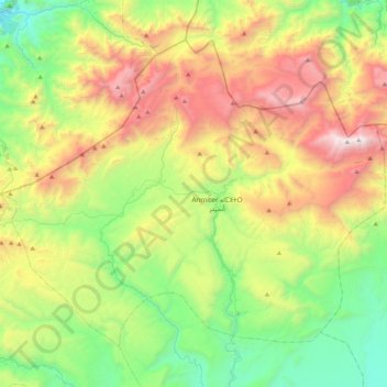 Télouet topographic map, elevation, terrain
