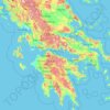 Peloponnes, Westgriechenland und Ionische Inseln topographic map, elevation, terrain
