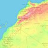 Morocco topographic map, elevation, terrain